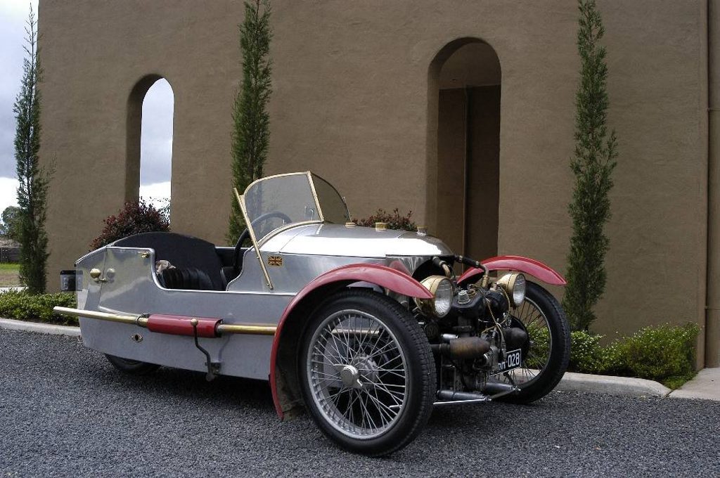 The Morgan three-wheeler. The Morgan three-wheeler.